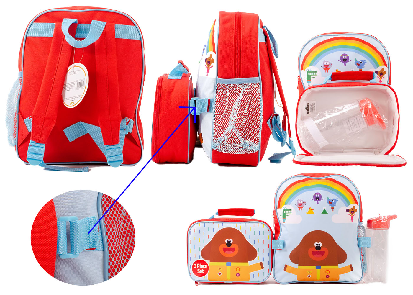 (image for) HEY DUGGEE BACKPACK WITH LUNCH BAG AND WATER BOTTLE SET